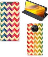 Smartphone Hoesje Xiaomi Poco X3 | Poco X3 Pro Leuk Telefoonhoesje Zigzag Color