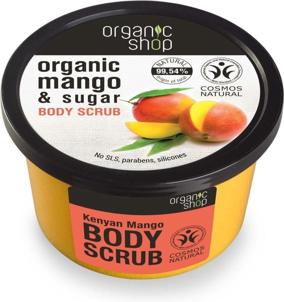 Organic Shop - Organic Mango & Sugar Body Scrub Peeling Do Ciała O Zapachu Mango - 250ML - Organic Shop