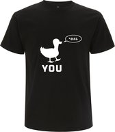 Duck you Heren t-shirt | eend | dieren | grof  | cadeau | Zwart
