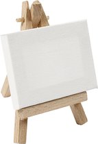 Gespannen canvas, wit, H: 11,5 cm, B: 8 cm, afm 8x6x1 cm, 1 stuk