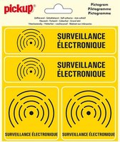 Pickup Pictogram 15x15 cm 4 pcs - Surveillance electronique - alarme