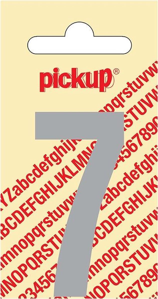 Pickup plakcijfer Nobel Lichtgrijs - 60 mm 7