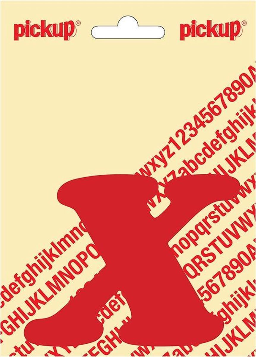 Pickup plakletter CooperBlack 80 mm - rood X