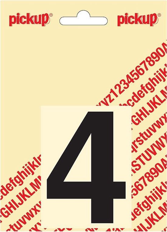 Pickup plakcijfer Helvetica 80 mm - zwart 4