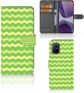 Telefoonhoesje OnePlus 8T Book Case Waves Green