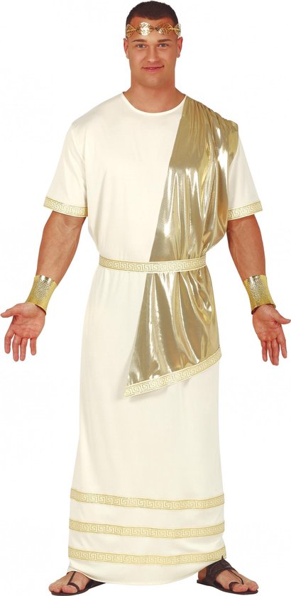 Costume de l'Antiquité grecque et romaine | Sénateur romain Cato | Homme | Taille 52-54 | Costume de carnaval | Déguisements