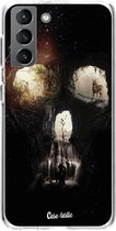 Casetastic Samsung Galaxy S21 4G/5G Hoesje - Softcover Hoesje met Design - Cave Skull Print