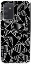 Casetastic Samsung Galaxy A52 (2021) 5G / Galaxy A52 (2021) 4G Hoesje - Softcover Hoesje met Design - Abstraction Lines Black Print