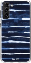 Casetastic Samsung Galaxy S21 Plus 4G/5G Hoesje - Softcover Hoesje met Design - Electrical Navy Print