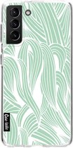 Casetastic Samsung Galaxy S21 Plus 4G/5G Hoesje - Softcover Hoesje met Design - Seam Foam Organic Print Print