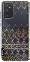 Casetastic Samsung Galaxy A72 (2021) 5G / Galaxy A72 (2021) 4G Hoesje - Softcover Hoesje met Design - Golden Diamonds Print