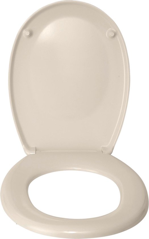 WENKO WC-bril Bergamo beige - antibacteriële toiletbril, verstelbare