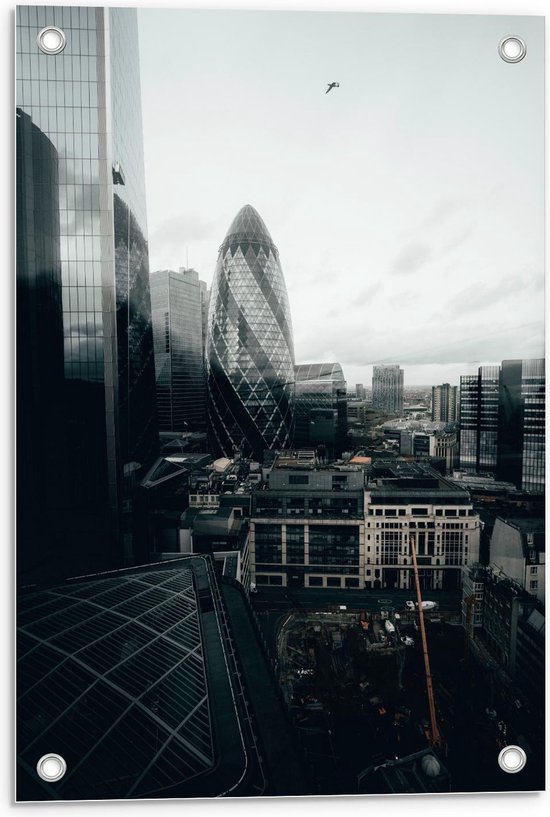 Tuinposter – 30 St Mary Axe - Londen - Engeland - 40x60cm Foto op Tuinposter  (wanddecoratie voor buiten en binnen)