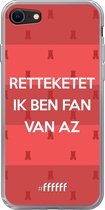 6F hoesje - geschikt voor iPhone SE (2020) - Transparant TPU Case - Retteketet ik ben fan van AZ #ffffff