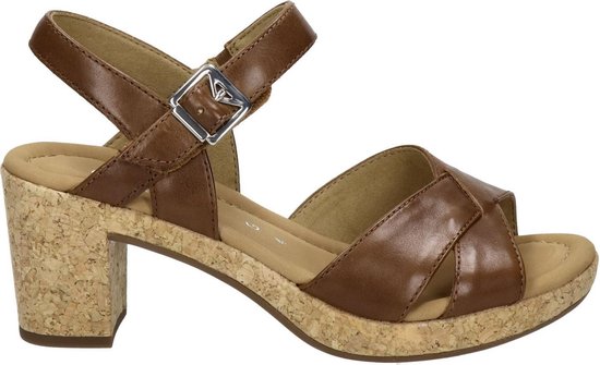 Gabor Comfort sandalen met hak cognac - Maat 42.5 | bol.com
