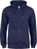 Clique Premium OC Hoody Capuchon Sweater met rits dark navy s, heren