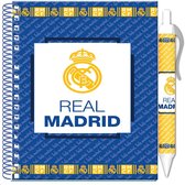 Real Madrid Cf Notitieboekje Junior 10 X 15 Cm Papier Blauw 2-delig