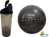 Tunturi - Fitness Set - Shakebeker - Gymball Zwart met Anti Burst 75 cm