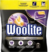 Woolite Zwart, Donker & Denim Wasmiddel met Keratine - 28 Capsules