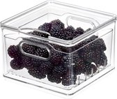 The Home Edit koelkast bakken voor fruit - Transparant - Stapelbaar & Nestbaar - Small (15 x 15 x 11 cm)