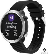 Siliconen Smartwatch bandje - Geschikt voor  Garmin Vivoactive 4 siliconen bandje - 45mm - zwart - Strap-it Horlogeband / Polsband / Armband