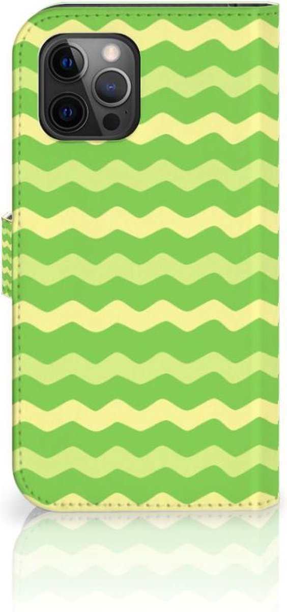 Apple iPhone 12 Pro Max Telefoon Hoesje Waves Green