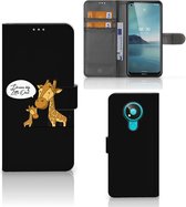 Wallet Book Case Nokia 3.4 GSM Hoesje Giraffe