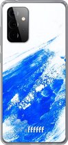 6F hoesje - geschikt voor Samsung Galaxy A72 -  Transparant TPU Case - Blue Brush Stroke #ffffff