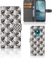 Wallet Book Case Nokia 3.4 Smartphone Hoesje Salamander Grey