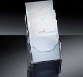 Sigel SI-LH130 Folderhouder Tafelmodel 3xA4 Transparant Acryl