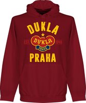 Dukla Praag Established Hoodie - Donkerrood - S