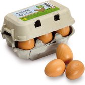 Eierdoosje met 6 bruine eieren