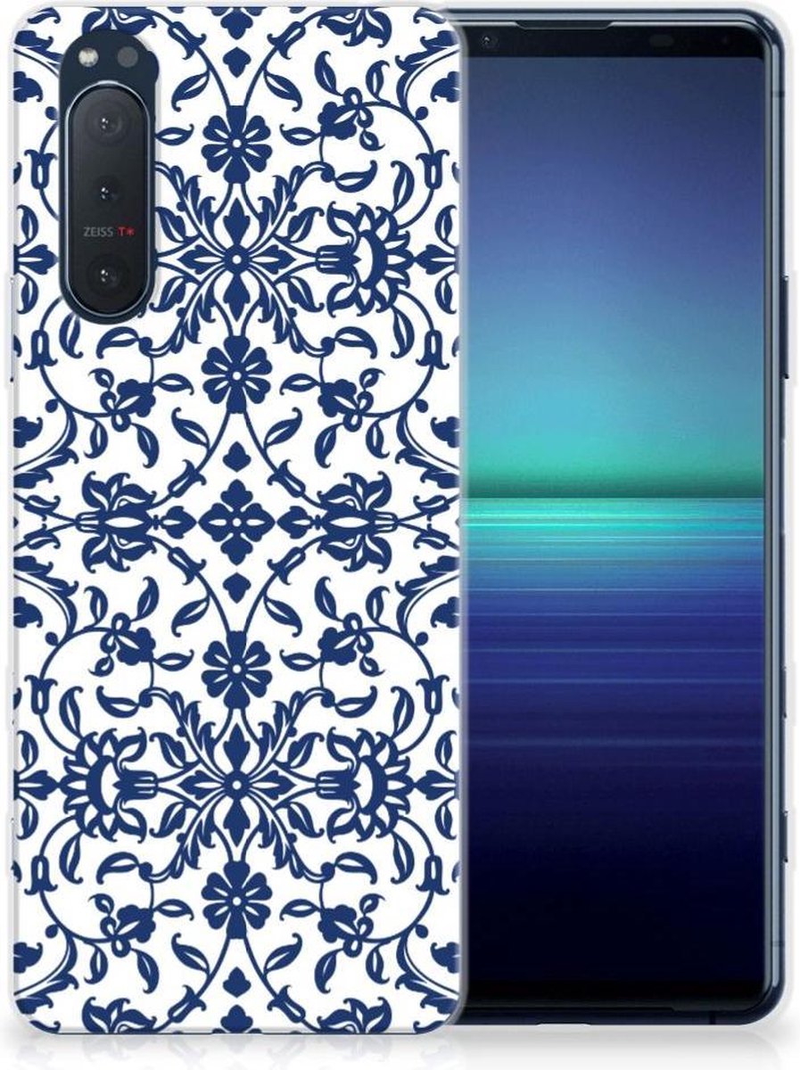 Sony Xperia 5II TPU Case Flower Blue
