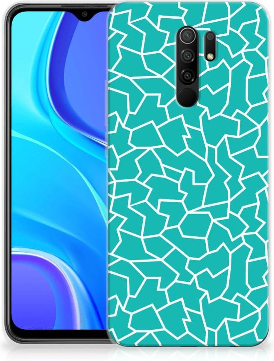 Xiaomi Redmi 9 Hoesje maken Cracks Blue