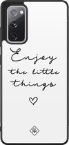 Samsung S20 FE hoesje - Enjoy life | Samsung Galaxy S20 case | Hardcase backcover zwart