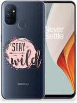 Telefoon Hoesje OnePlus Nord N100 Siliconen Back Cover Transparant Boho Stay Wild