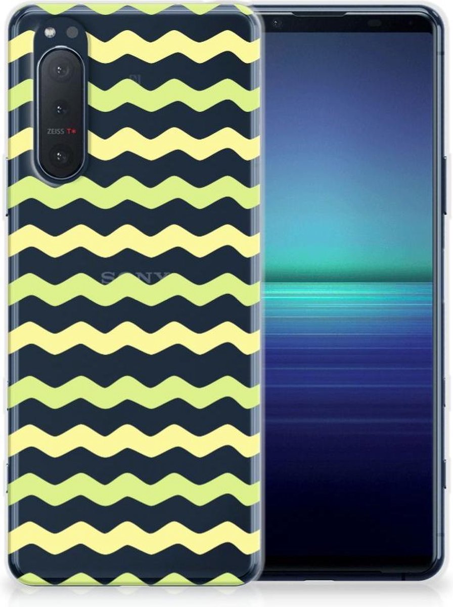 Sony Xperia 5II TPU bumper Waves Yellow