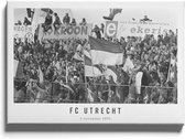 Walljar - FC Utrecht supporters '70 - Zwart wit poster met lijst