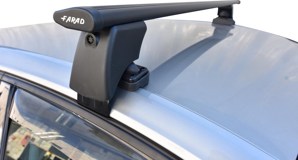 Farad Dakdragers - Seat Exeo sedan 2009 t/m 2013 - Glad dak - 100kg Laadvermogen - Aluminium -Wingbar - Zwart
