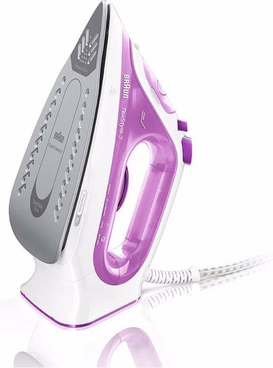 Braun TexStyle 3 SI3030PU - Stoomstrijkijzer - Snel opgewarmd - Precisiepunt - Paars