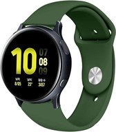 Siliconen Smartwatch bandje - Geschikt voor  Samsung Galaxy Watch Active sport band - legergroen - Horlogeband / Polsband / Armband