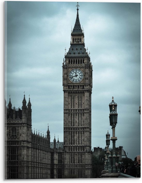 Acrylglas - Bruine Big Ben in Londen - 30x40cm Foto op Acrylglas (Met Ophangsysteem)