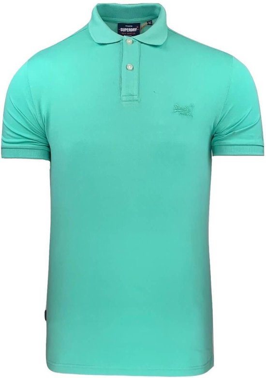 Superdry - Heren Polo - Awesome - Mint | bol.com