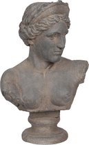 Clayre & Eef Decoratie Buste Buste 44*26*70 cm Grijs Steen Decoratief Figuur Decoratieve Accessoires Woonaccessoires