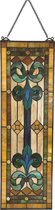 Panneau en verre Tiffany | 25 * 73 centimètres | Multicolore | Vitrail | LumiLamp | 5LL-6057