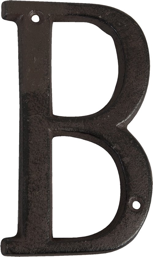 Clayre & Eef IJzeren Letter B 13 cm Bruin Ijzer Decoratie Letters