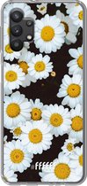 6F hoesje - geschikt voor Samsung Galaxy A32 5G -  Transparant TPU Case - Daisies #ffffff