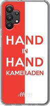 6F hoesje - geschikt voor Samsung Galaxy A32 5G -  Transparant TPU Case - Feyenoord - Hand in hand, kameraden #ffffff