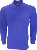 Gildan Heren Lange Mouw Premium Katoen Dubbel Pique-Pique Poloshirt (Koninklijk)