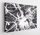 Distressed background in black and white texture with dots, spots, scratches and lines. Abstract illustration. - Modern Art Canvas - Horizontal - 1759017935 - 50*40 Horizontal